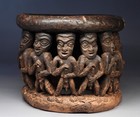 African Bamileke Ceremonial Chiefs King Stool Cameroon Africa 
