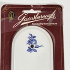 Gainsborough Door Push Plate Model  380 Hampton Floral Pattern Nos New Old Stock
