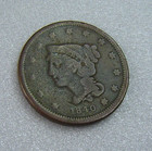 1840 Large Cent  Braided Hair  Ungraded     Us Copper Coin  Free Shipping