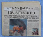 9 11 New York Times  4 Newspaper Set  World Trade Center Bush Nyfd Nypd Pentagon