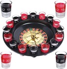 Evelots Drinking Shot Glass Roulette Game-casino Style-16 Shot Glasses Included