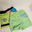 Vintage 80s 90s Kids Toddler 4t Abstract Lightweight Surf Beach Shorts 2 Pair 