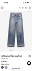 Rag   Bone Women   s Wide-leg Denim Jeans Blue Size Small Pocket Logo