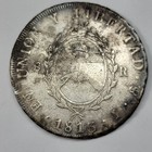 1813 Argentina Silver 8 Reales Sunface Circulated Scarce Type Nice  t471