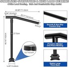 Heavy Duty Steel Handrail Black Finish For Outdoor Stair Railing 1-3 Steps