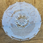 Paden City Huge 15 1 2  Clear Glass Vermillion Tray Plate Teardrop Edge  555