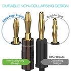 24x Dual Screw Audio 24k Gold Plated Speaker Wire 4mm Banana Plug Jack Connector