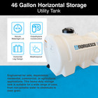 Norwesco 46 Gallon Horizontal Leg Utility Tank  Water Storage Container  White