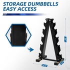150lb Coated Hex Dumbbell Weight Set And A-frame Storage Rack  5-25 Lbs Pairs