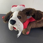 Dan Dee Animated Singing Puppy Christmas Weiner Dog Musical Brown Wiggles Video