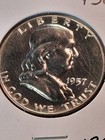 1957 Proof Franklin Silver Half Dollar  lot  5941 