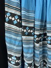 Vintage Seminole Patchwork Skirt Blue Handmade Tribal 15    Waist Stained