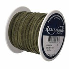 Suede Craft Lace Dark Olive 1 8  X 25 Yds  Realeather Silver Creek