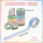 2 Rolls Grid Washi Tape 0 6 Inch X 11 Yards Decorative Tape Blue 