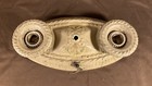 Vintage   Antique 2-bulb Stamped Steel Ceiling Light Fixture 20s 30s 