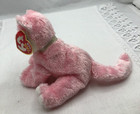 Vintage Ty Beanie Baby Carnation Pink Cat Tagged Plushy Doll