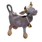 Vintage 50s Ceramic Matte Finish Purple Cow Figurine Lot Japan  cracks 