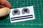 Kansas State Wildcats  diecut Decals Only  Mini Football Gumball Helmets Opi Ks