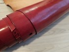 3-4oz Ruby Red Finished Veg Tan  Leather Hide Single Shoulder Sheet  Panel 7 sqf