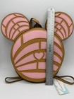 Sleepyville Critters With Ears Concha Backpack Pan Dulce Pink Brown Mini Nwt H
