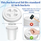 4 Pieces 5 Gallon Bucket Lid  Leak-proof Food Grade Buckets Seal Lids  Plasti   
