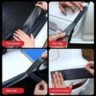 3d Carbon Fiber Style Car Door Sill Protective Film Matte Black