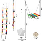 Bird Toys For Parakeets 7pcs  Wood Parrots Budgie Cage Accessories  Bird Perch