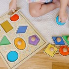 Melissa And Doug Deluxe Jumbo Knob Puzzle Colorful Geometric Shapes 1-3 Years