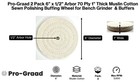 Pro-graad 2 Pack Extra Thick Buffing Polishing Wheel For Bench Grinder Or Buffe