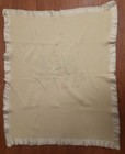 Vintage Yellow Thermal Waffle Weave Baby Blanket 42   X 35  With Satin Trim