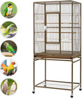 Wrought Iron Standing Large Parrot Parakeet Flight Bird Cage With Stand For Smal