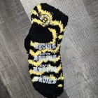 Boston Bruins Nhl Hockey Logo Womens Ankle Fuzzy Socks Gripper Bottom