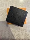 Luxury Monogram Black Bifold Men   s Wallet     Designer Style Compact Leather Walle
