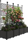 4-panel Fence Raised Garden Bed W  Trellis Planter Climbing Plant Privacy Screen