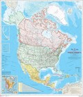34  X 39  Comprehensive North America Political Map With Inset Locations