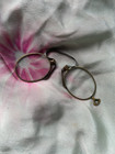 Antique Victorian Pince Nez Eyeglasses Wire Frame Magnifying Lenses W  Case