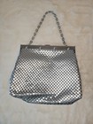 Vintage Whiting   Davis Silver Mesh Handbag Snap Closure Shoulder Bag