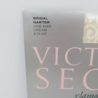 Nos Victoria s Secret Glamour Sheers Bridal Garter Cream Lace Nylon Blue Ribbon