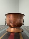 Antique Copper Jardini  re With Brass Lion Head Handles