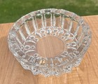 Vintage Round Clear Crystal Glass Cigar Cigarette Ashtray Kig Malaysia 6    