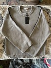 Rag   Bone Isabella Crew Neck Ribbed Knit Pullover Sweater Natural Grey S