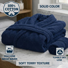 Luxury Soft Cotton Bath Robe For Adults     Large Size  Absorbent  Unisex Design