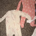 Baby Clothing Lot  3 Footed Sleepers And 2 Dresses