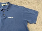 Vintage Nokia Polo Shirt Mens Eddie Bauer Xl Blue Mobile Networks Cell Phone