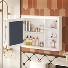 Wall Mounted Mirror Medicine Cabinet 36  X 28  White Bathroom Storage