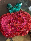 Sequin Hand Made Vintage Ornaments  2  Apple 3  Bell 2 