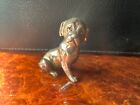 Vintage Dog Figure 800 Solid Silver Miniature Statue