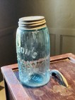 Mason s Patent Nov 30th 1858 Light Blue Quart Fruit Canning Jar Vii