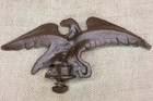 Old Eagle Flag Pole Top Topper Antique Bronze 4    Finial Vintage 1900   s Outdoor