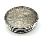 Vintage Everlast Forged Aluminum Coasters Floral Design Set Of Four Flower Set